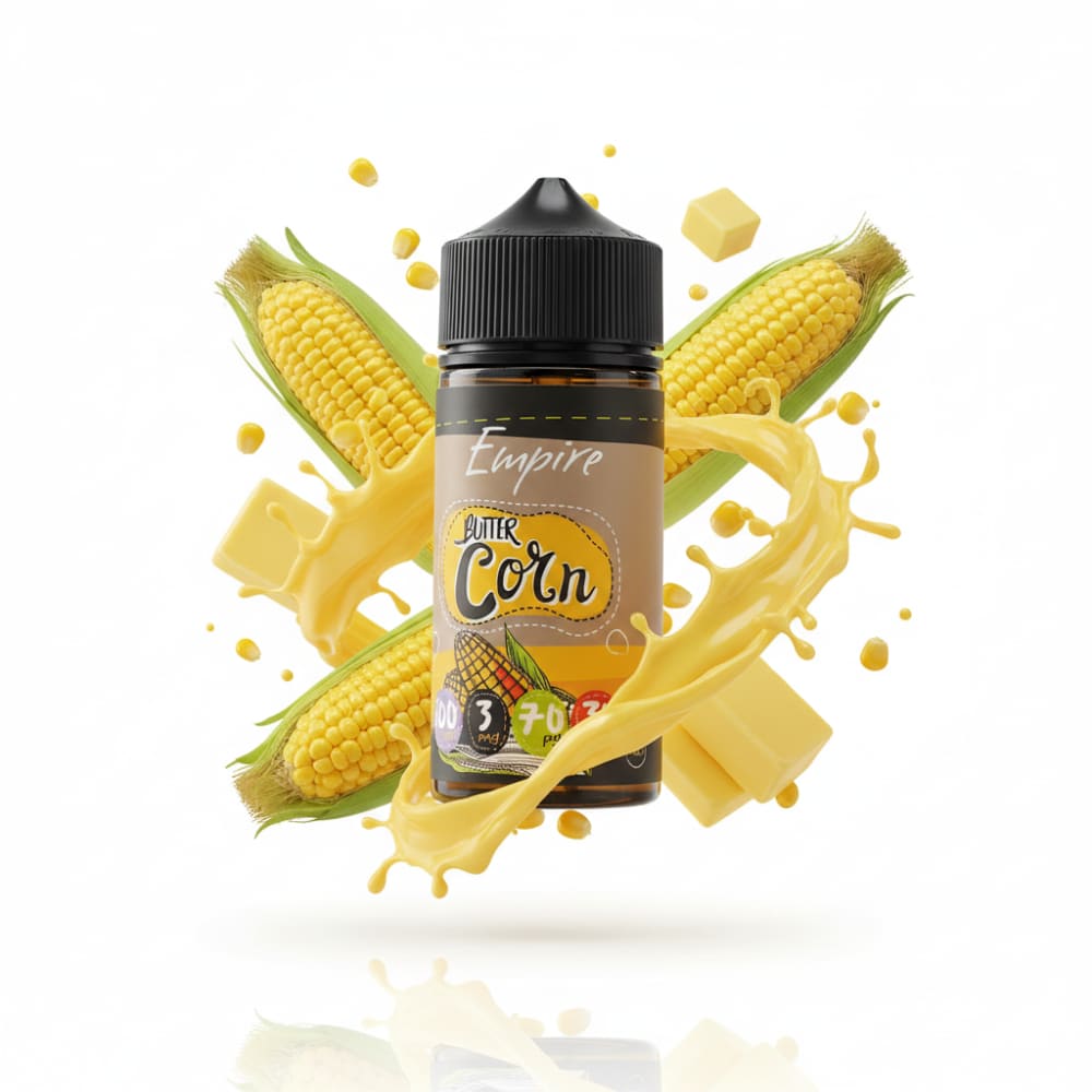 نكهة فيب 100 مل زبدة الذره Empire Liquids - نيكوتين 3