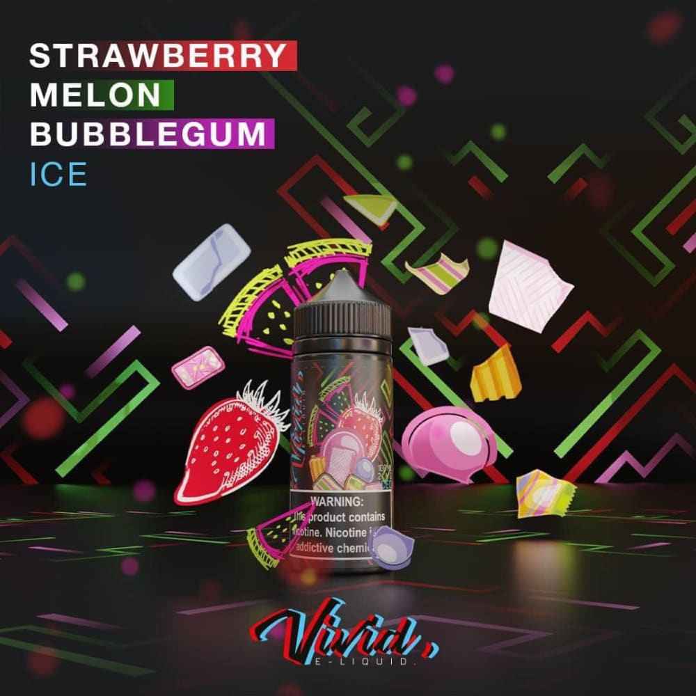 نكهة فيب علكة فراولة بطيخ ايس من فيفيد (100مل) Vivid