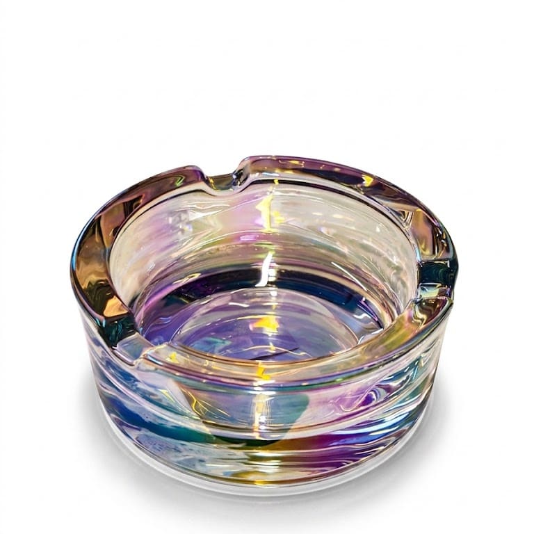 طفاية زجاج سميك عدة الوان GLASS ASHTRAY - هولوجرام شفاف