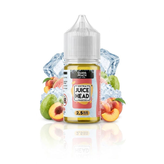 نكهة جوس هيد جوافة خوخ اكسترا ايس سولت نيكوتين JUICE HEAD