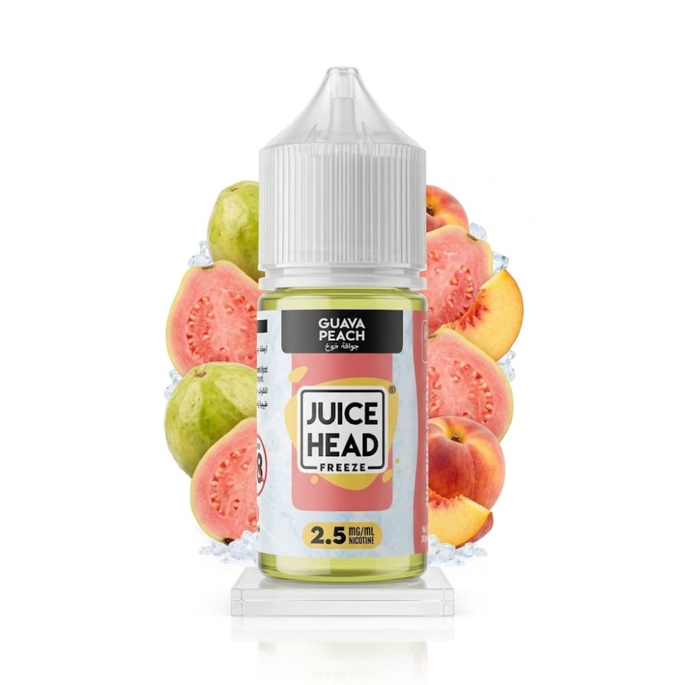 نكهة جوس هيد جوافة خوخ ايس سولت نيكوتين JUICE HEAD