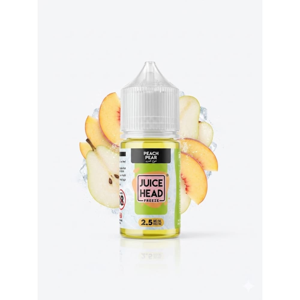 نكهة جوس هيد كمثرى خوخ ايس سولت نيكوتين JUICE HEAD