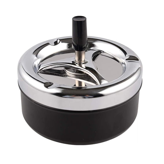 طفاية سجائر معدنية دوارة بالضغط عدة اشكال ASHTRAY - اسود
