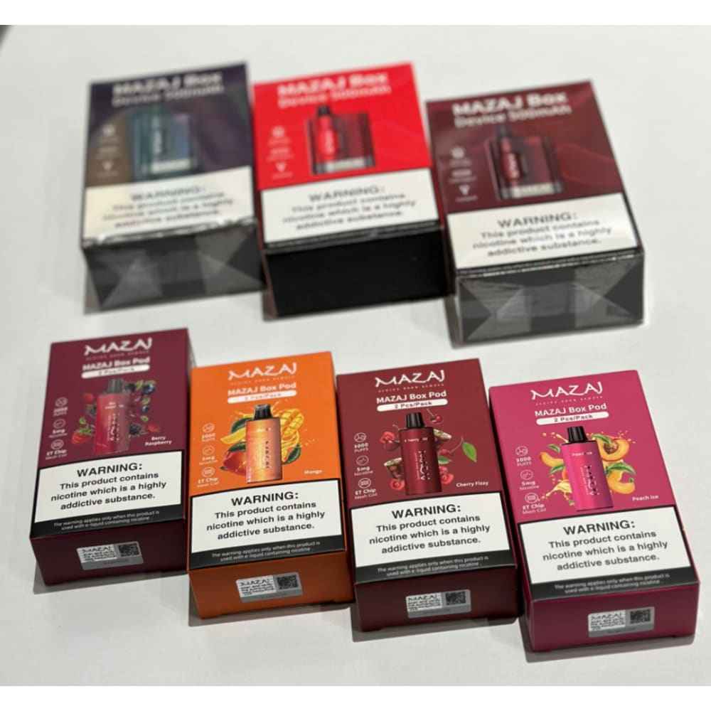 جهاز استخدام سحبة سيجارة مزاج بوكس مع 2 بودات 50 نيكوتين