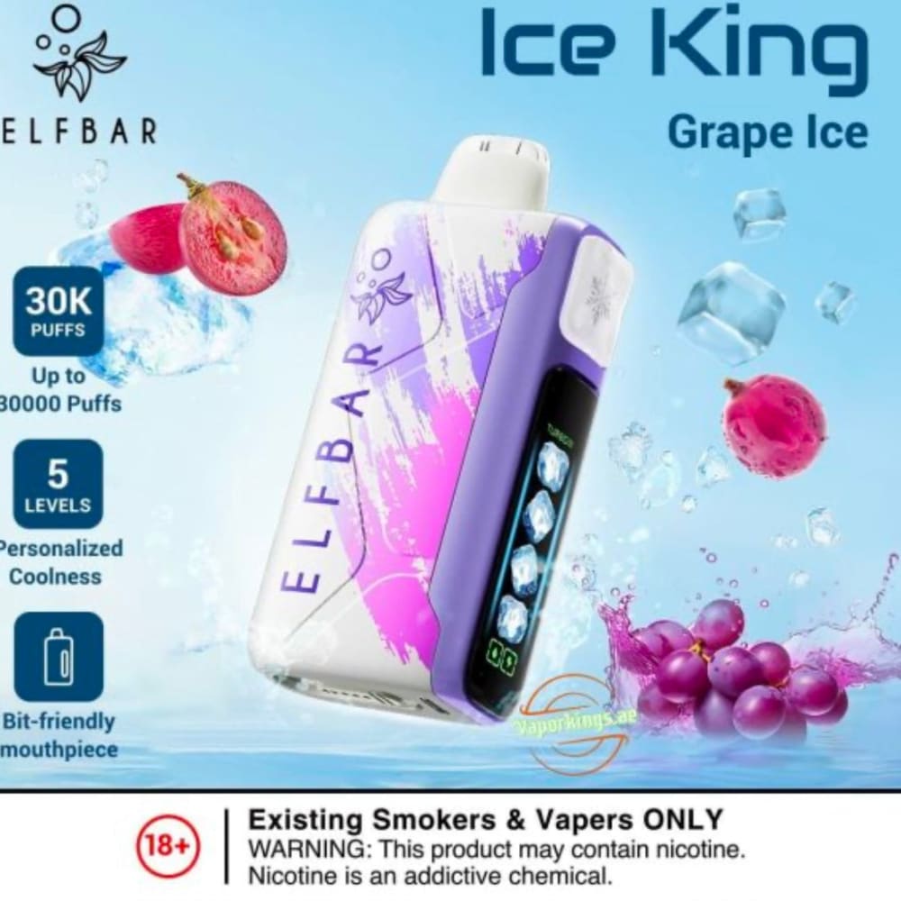 ELFBAR ICE KING سحبة سيجارة الفبار ايس كينق 30000 شفطة 20