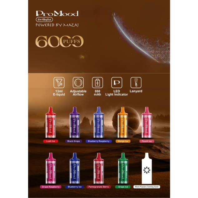 حبة واحدة استخدام بود برو مود 10 نيكوتين 6000 شفطة (بدون