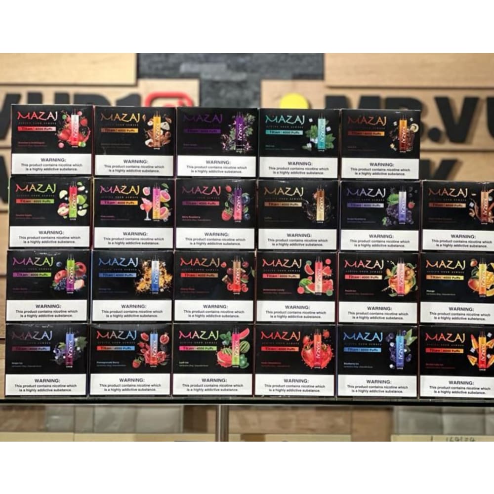 MAZAJ سحبة سيجارة مزاج تايتان 4000 شفطة 20 نيكوتين عدة