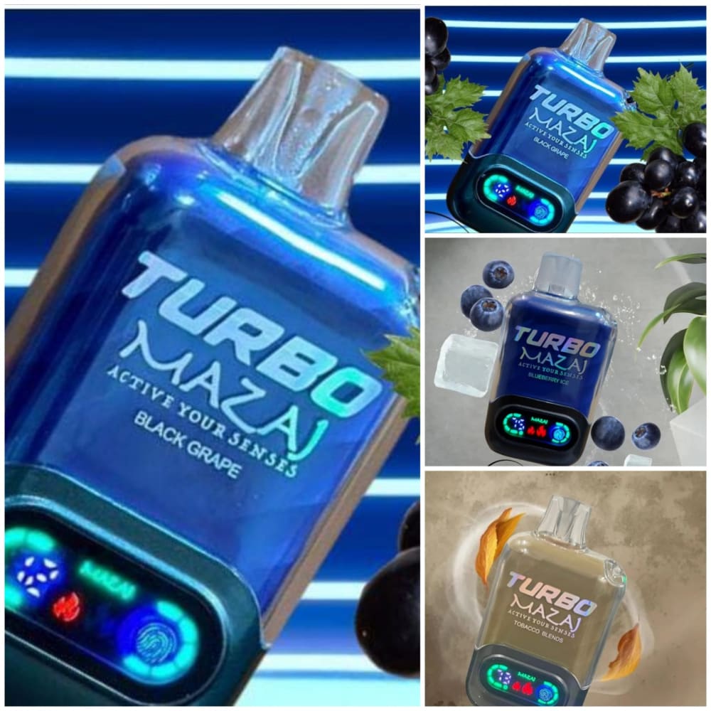 MAZAJ TURBO سحبة سيجارة مزاج تيربو 15000 شفطة 50 نيكوتين