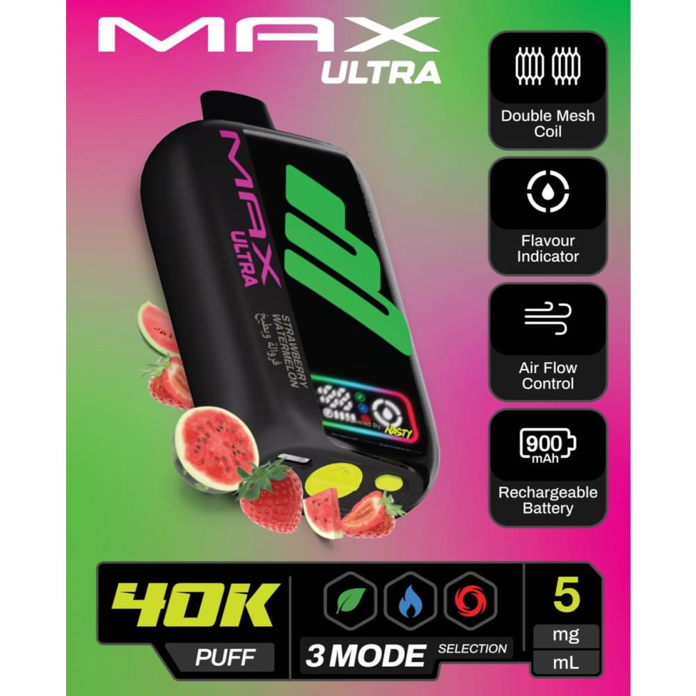 NASTY MAX ULTRA سحبة سيجارة ناستي ماكس الترا 40000 شفطة 50