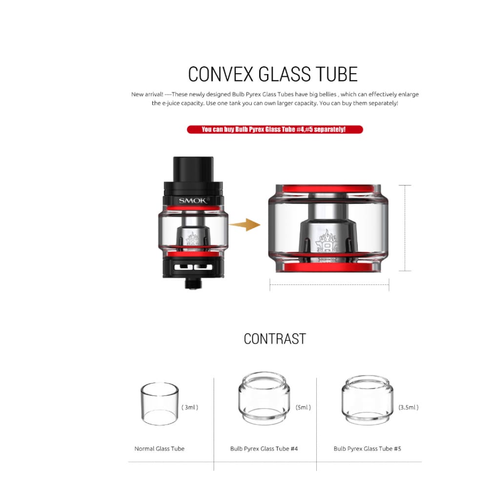 SMOK TFV8 X-BABY زجاج تانك اكس بيبي