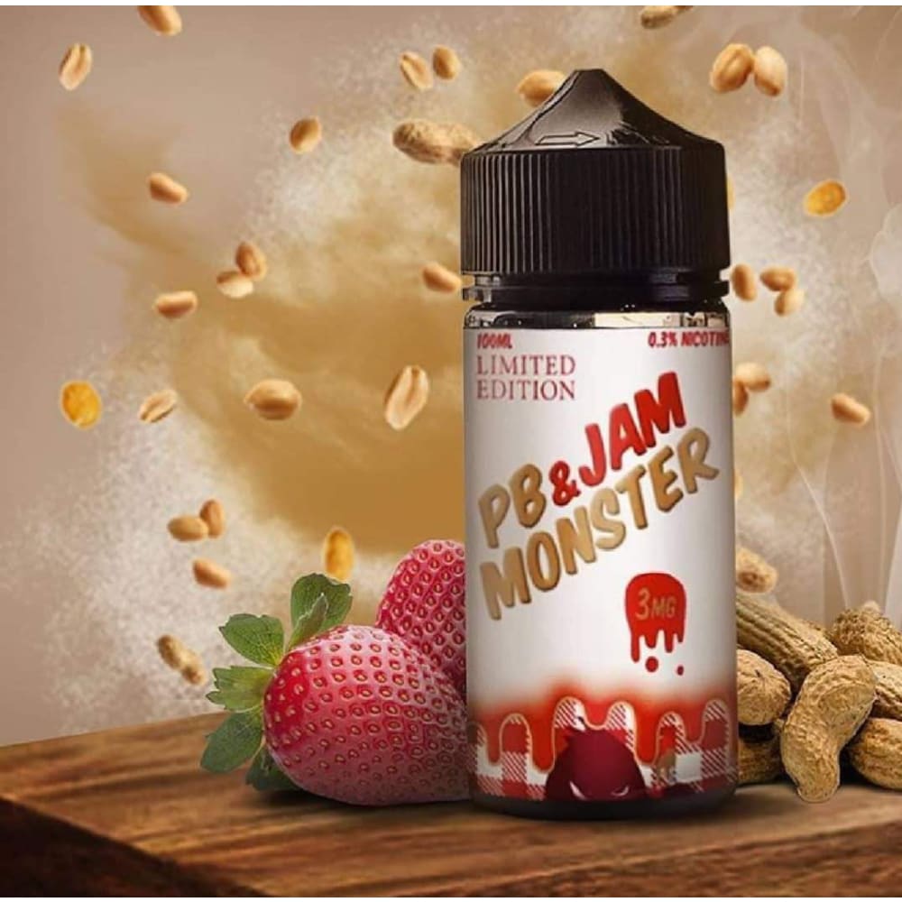 نكهة فيب جام مونستر مربى فراولة وزبدة الفول السوداني 100 مل