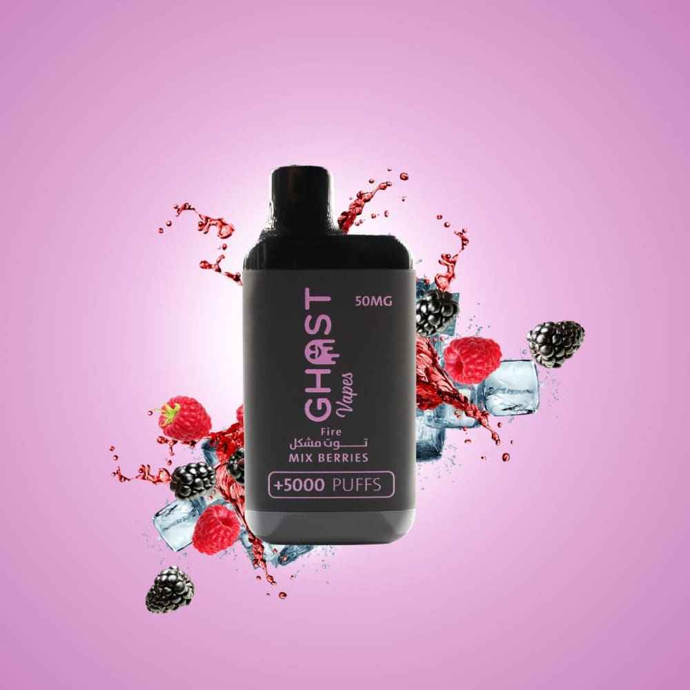 ghost vape سحبة سيجارة قوست فيب 5000 شفطة 50 نيكوتين عدة
