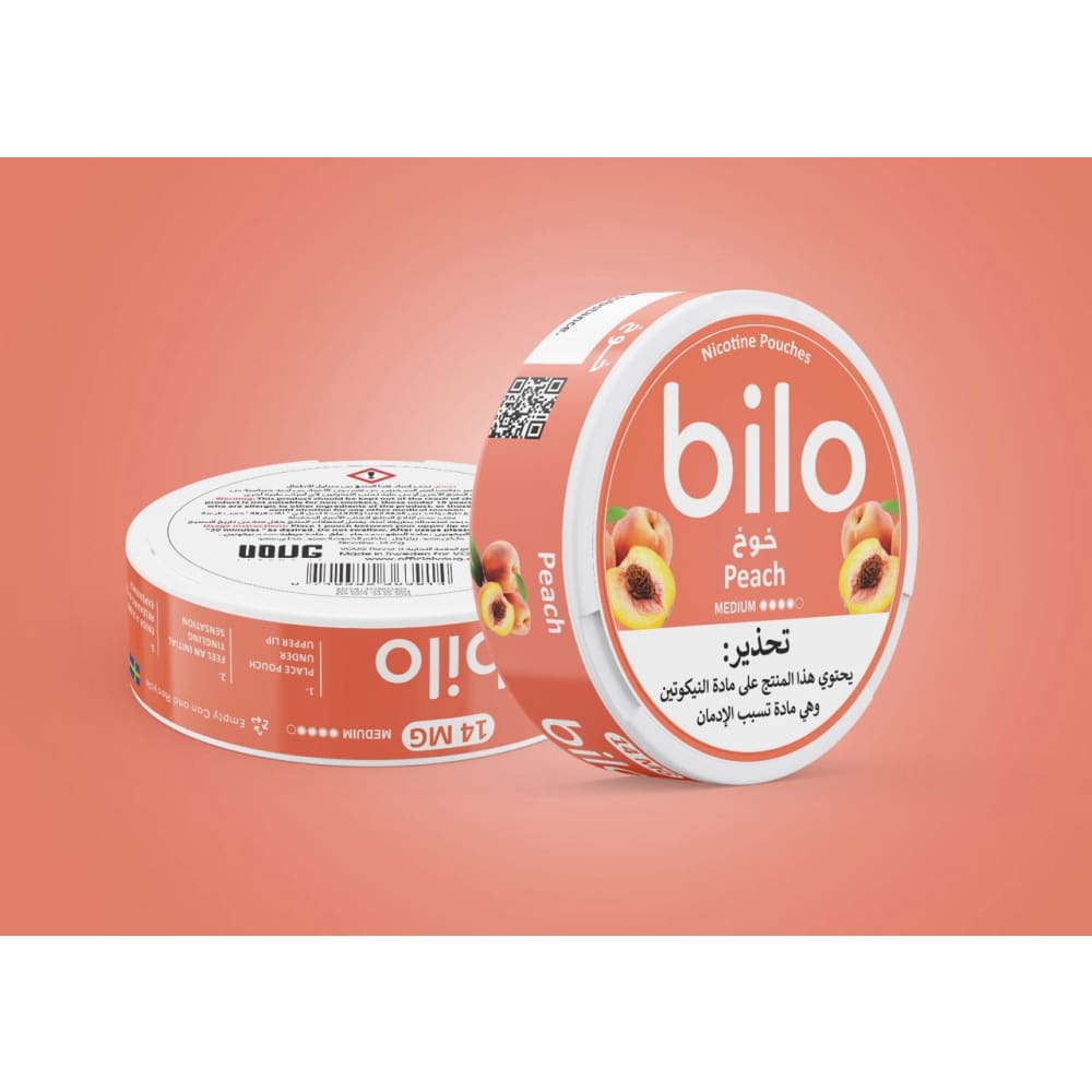 (14 نيكوتين) اظرف نيكوتين بيلو عدة نكهات Bilo - خوخ