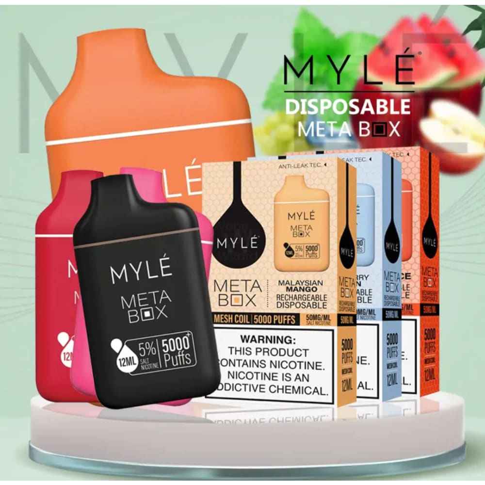 MYLE سحبة سيجارة مايلي 5000 شفطة 50 نيكوتين عدة نكهات