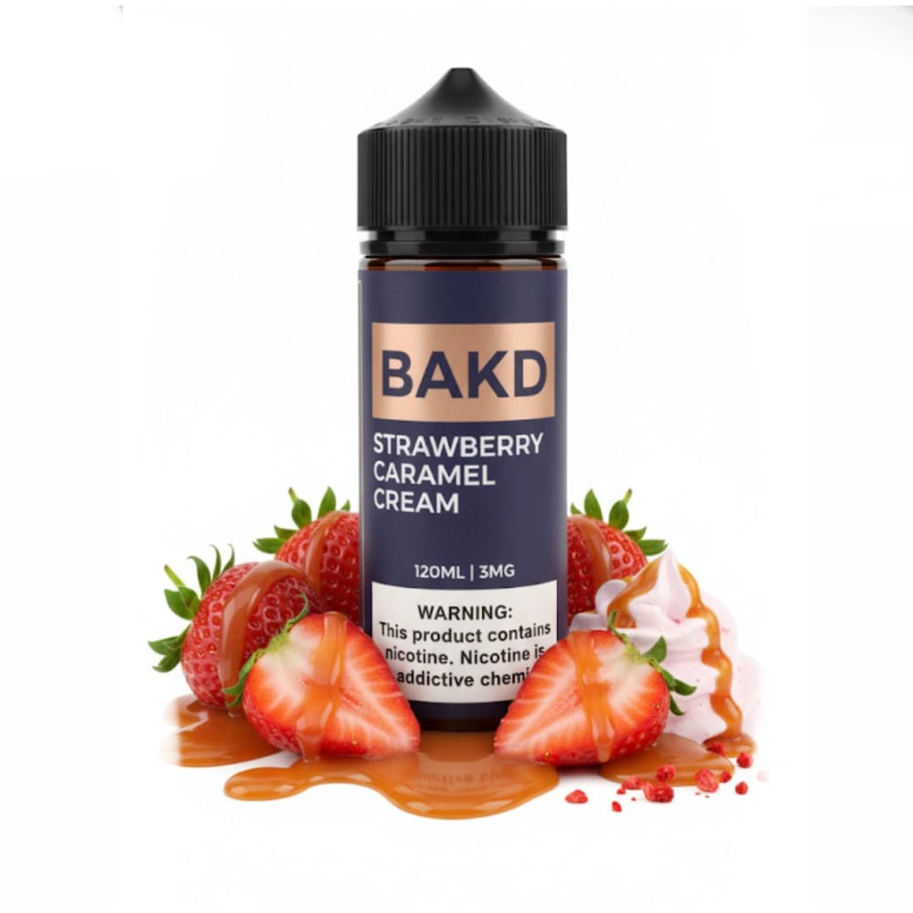 نكهة فيب 120 مل بيكيد كريم كراميل فراولة من بيكد BAKD