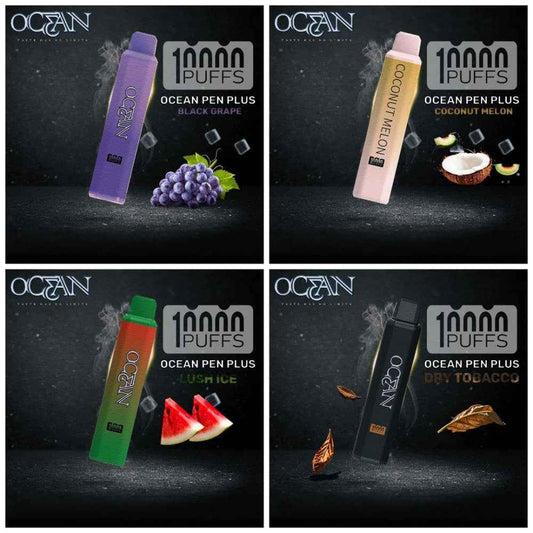 OCEAN سحبة سيجارة اوشن 10000 شفطة 20 نيكوتين عدة نكهات