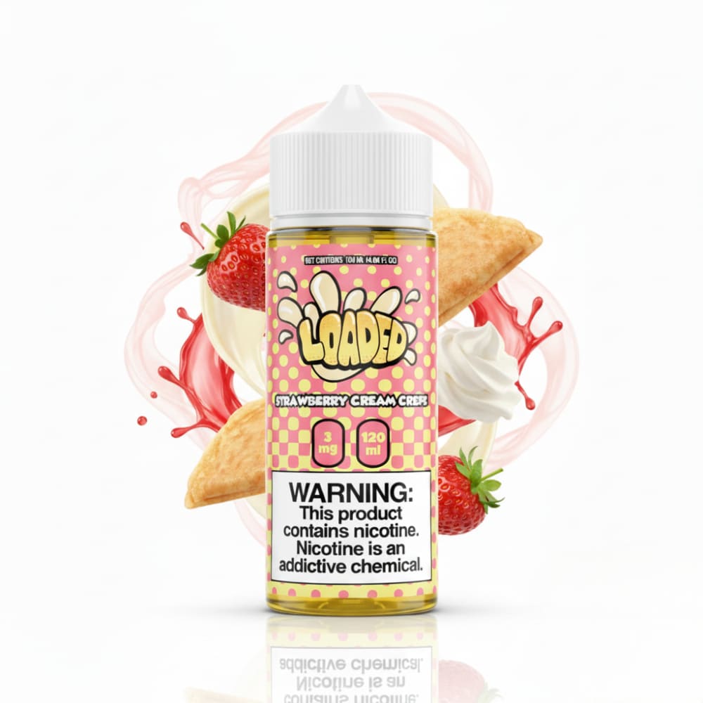 نكهة فيب كريمة فراولة كريب من لودد 120 مل LOADED - نيكوتين 3