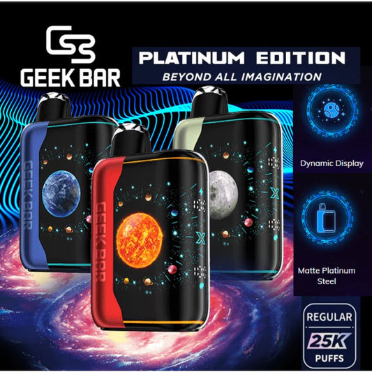GEEK BAR سحبة سيجارة جيك بار بلس اكس 25000 شفطة عدة نكهات
