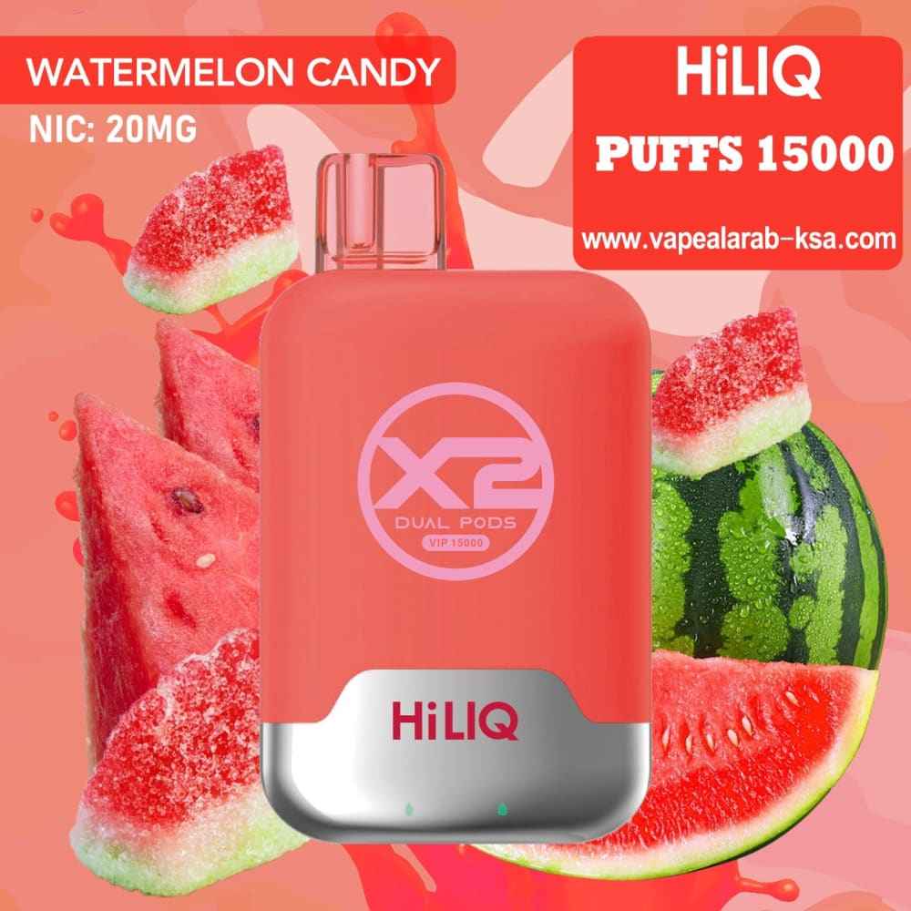 HILIQ سحبة سيجارة هاي لك 15000 شفطة 20 نيكوتين عدة نكهات
