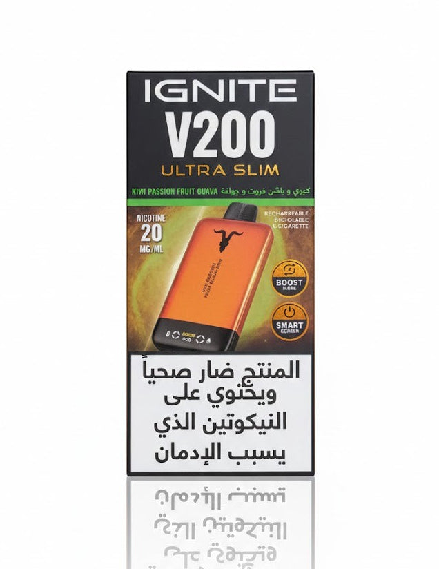 IGNITE سحبة سيجارة اجنايت 20000 شفطة 20 نيكوتين عدة نكهات استخدام مره واحده