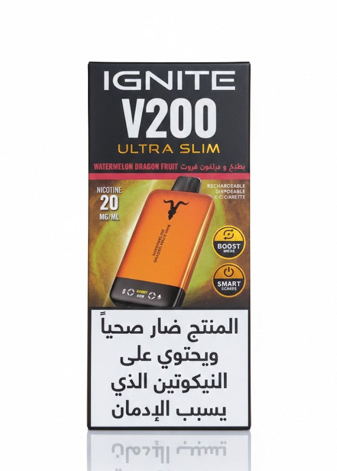 IGNITE سحبة سيجارة اجنايت 20000 شفطة 20 نيكوتين عدة نكهات استخدام مره واحده