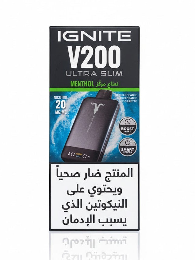 IGNITE سحبة سيجارة اجنايت 20000 شفطة 20 نيكوتين عدة نكهات استخدام مره واحده
