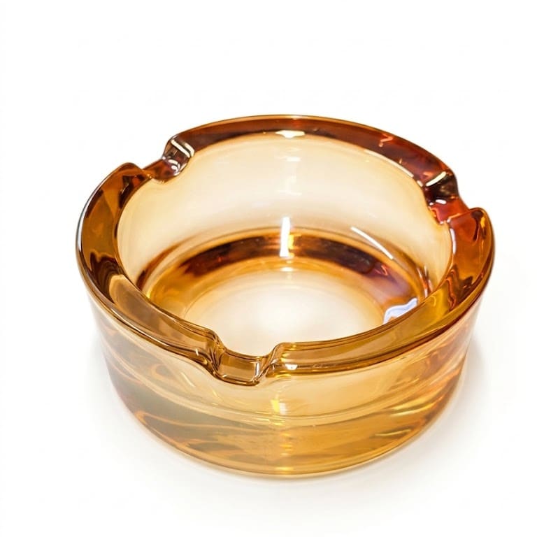 طفاية زجاج سميك عدة الوان GLASS ASHTRAY - ذهبي شفاف