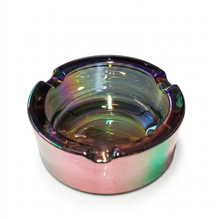 طفاية زجاج سميك عدة الوان GLASS ASHTRAY - هولوجرام اسود
