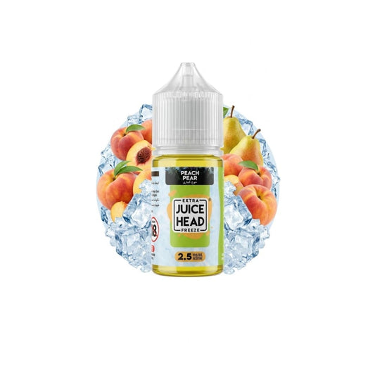 نكهة جوس هيد كمثرى خوخ اكسترا ايس سولت نيكوتين JUICE HEAD