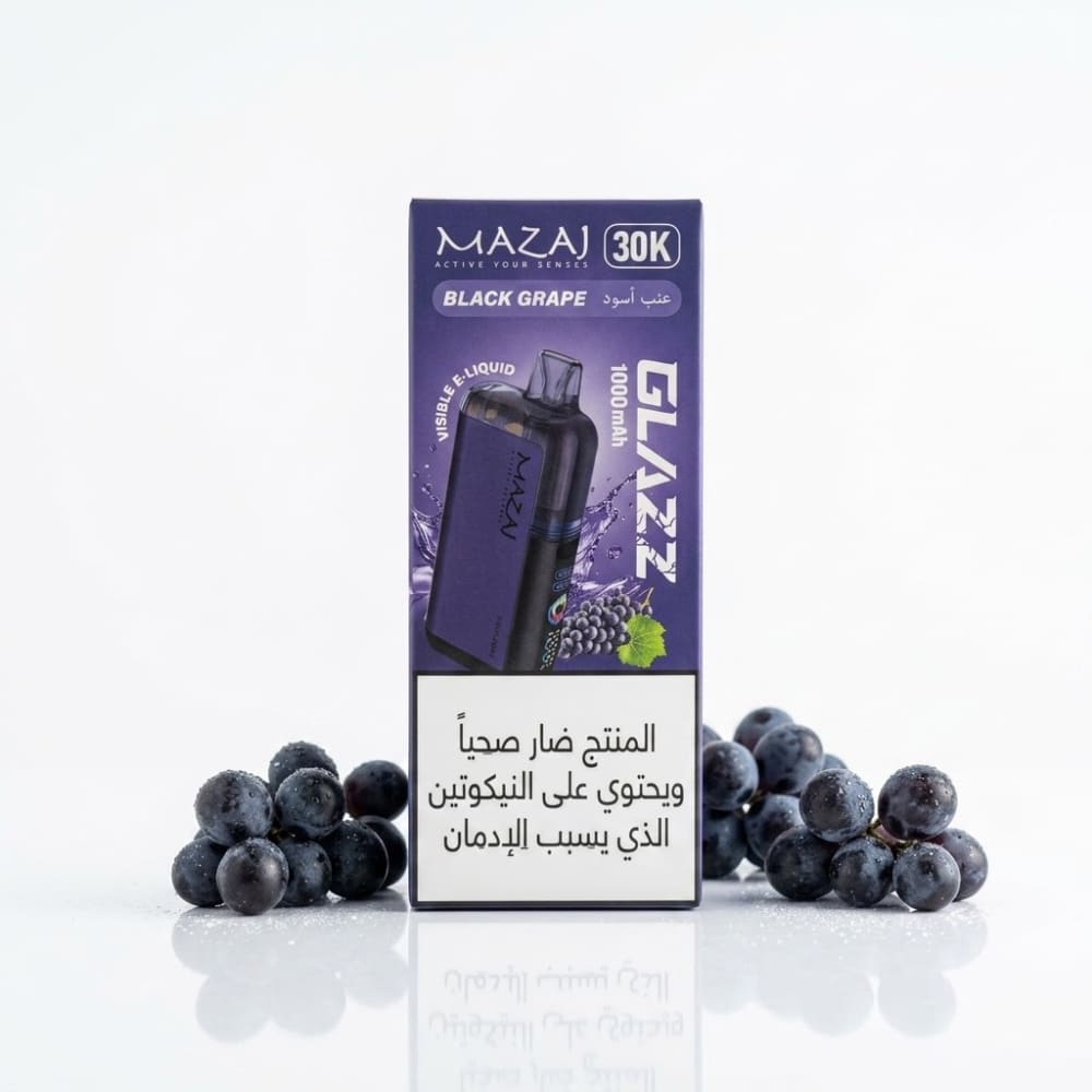 MAZAJ GLAZZ سحبة سيجارة مزاج جلاز 30000 شفطة 50 نيكوتين عدة