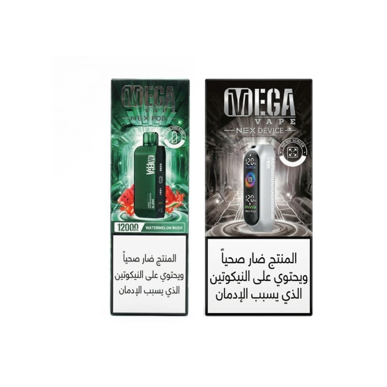 جهاز استخدام سحبة سيجارة ميقا مع بودات 50 نيكوتين 12000