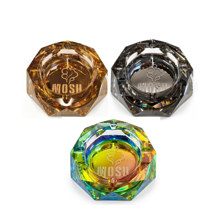 طفاية زجاج سميك عدة الوان من موش GLASS ASHTRAY MOSH
