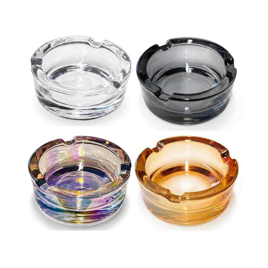 طفاية زجاج سميك عدة الوان GLASS ASHTRAY