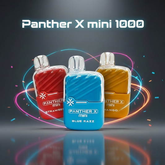 Panther X mini سحبة سيجارة بانثر اكس ميني 1000 شفطة 45 نيكوتين عدة نكهات استخدام مره واحد