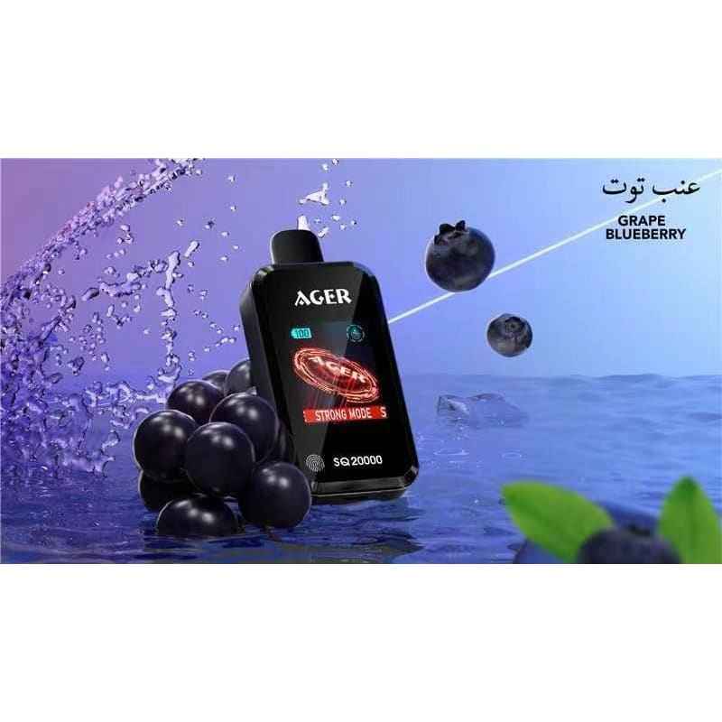 AGER سحبة سيجارة اجير 20000 شفطة 20 نيكوتين عدة نكهات