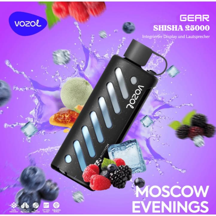 Vozol Gear Shisha جهاز فيب شيشة فوزول 25000 شفطة عدة نكهات