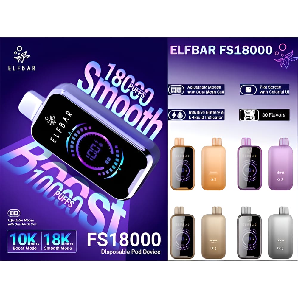 ELFBAR سحبة سيجارة الفبار 18000 شفطة 50