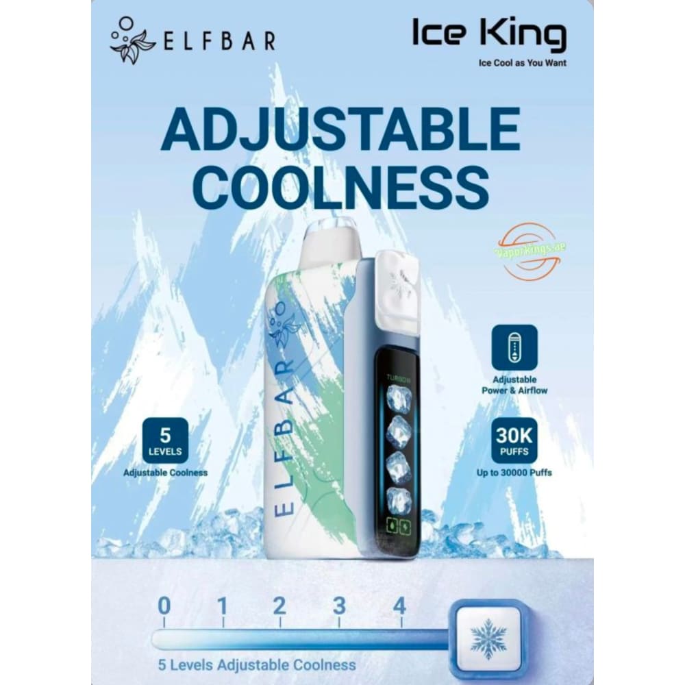 ELFBAR ICE KING سحبة سيجارة الفبار ايس كينق 30000 شفطة 50