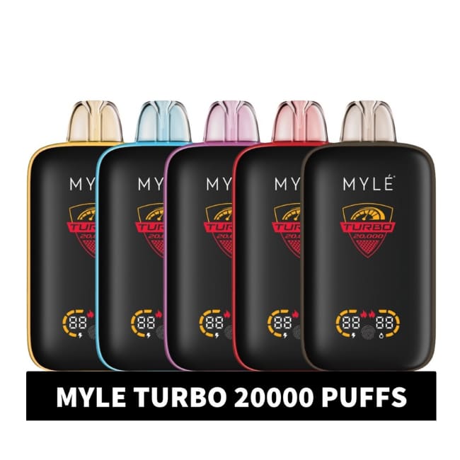 MYLE سحبة سيجارة مايلي تيربو 20000 شفطة 50 نيكوتين عدة