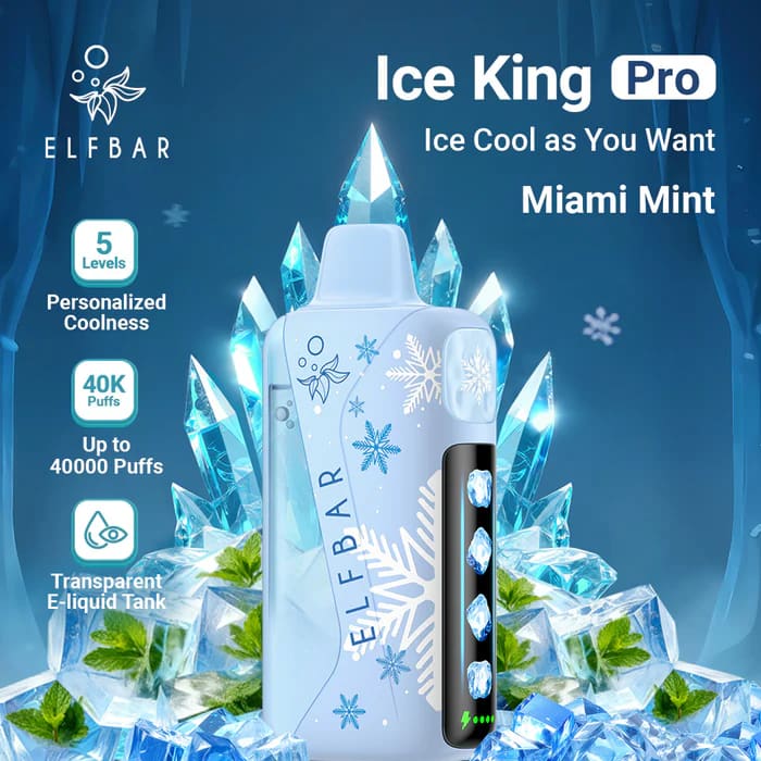 ELFBAR ICE KING PRO سحبة سيجارة الفبار ايس كينق برو 40000