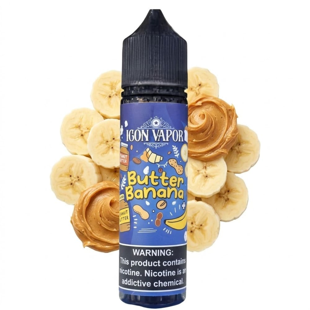 ICON VAPER نكهة فيب موز وزبدة الفول السوداني من ايكون