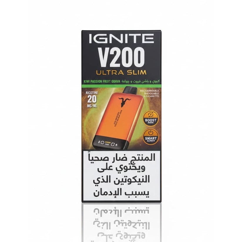 IGNITE V200 سحبة سيجارة اجنايت 20000 شفطة 20 نيكوتين عدة