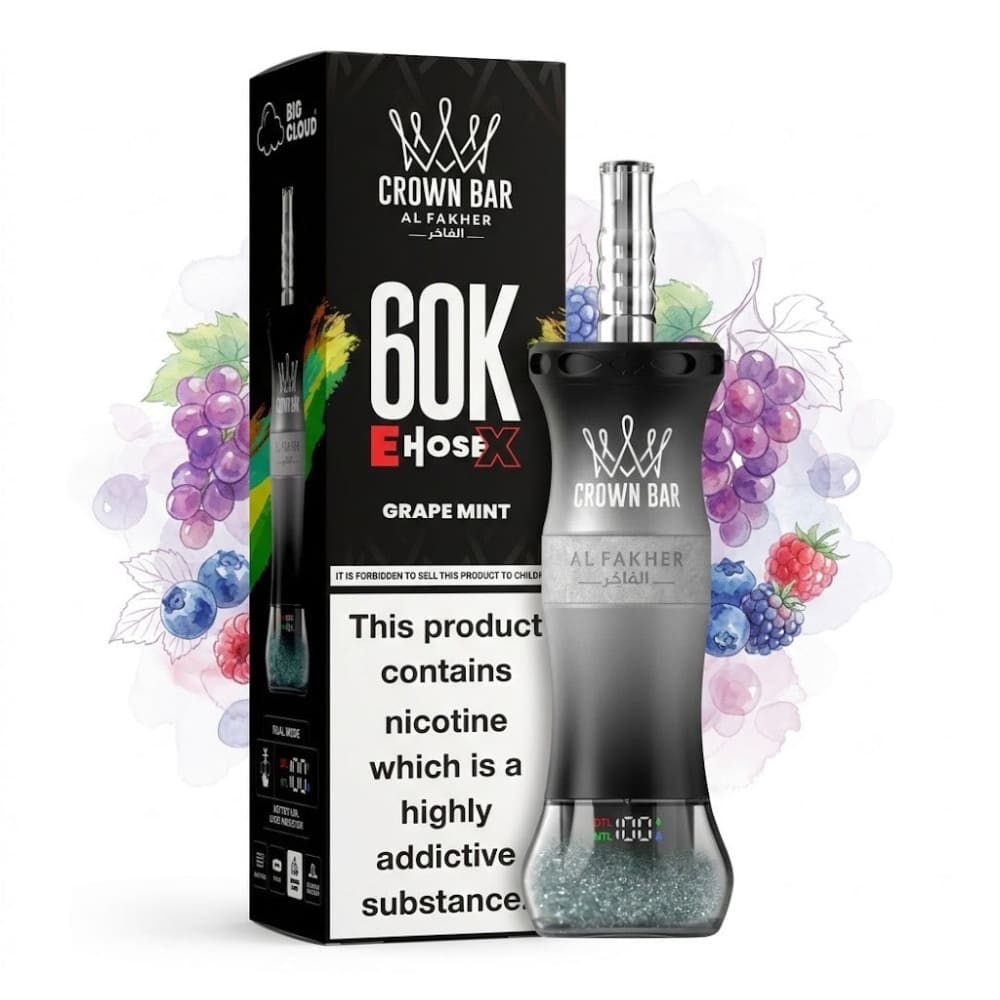 جهاز فيب شيشة الفاخر اي هوس اكس 60000 شفطة 6 نيكوتين عدة