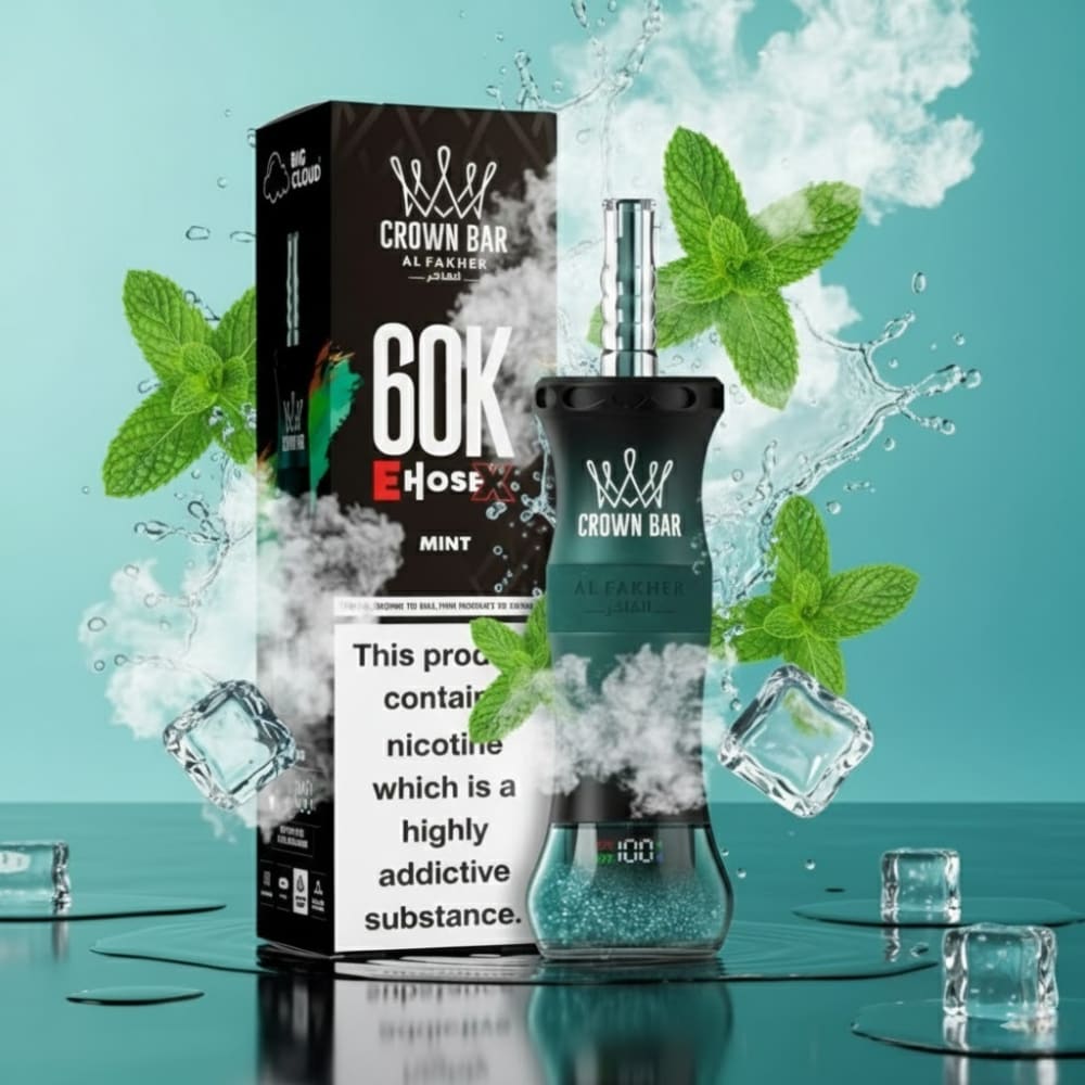 جهاز فيب شيشة الفاخر اي هوس اكس 60000 شفطة 6 نيكوتين عدة