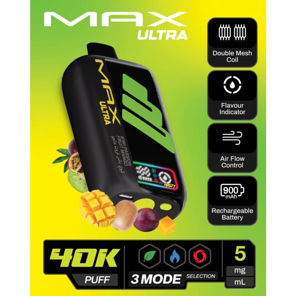 NASTY MAX ULTRA سحبة سيجارة ناستي ماكس الترا 40000 شفطة 50