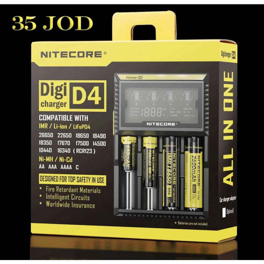 شاحن بطارية رباعي من نايت كور NITECORE D4 Digi Charger