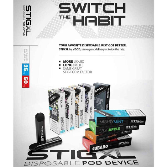 STIG XL VGOD سحبة سيجارة ستيق اكس لارج 700 شفطة 50 نيكوتين