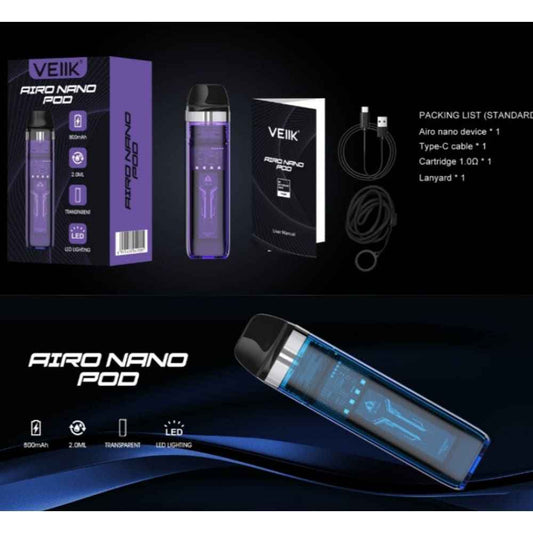 VEIIK جهاز سحبة و شيشة سيجارة ايرو نانو