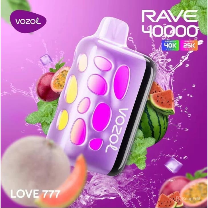 VOZOL RAVE سحبة سيجارة فوزول ريف 40000 شفطة عدة نكهات 50