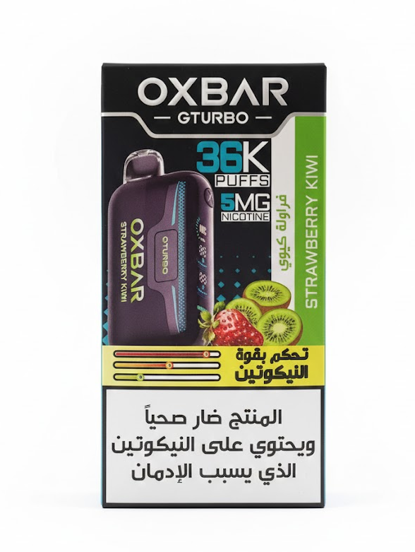Oxbar GTURBO سحبة سيجارة اوكس بار تيربو 36000 شفطة 50 نيكوتين عدة نكهات استخدام مره واحد